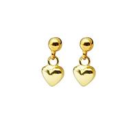 YXWYXWA Sterling Silver Glossy Heart Pendant Earrings Women Sweet Girl Style Student Jewelry Accessories Girlfriend Gift