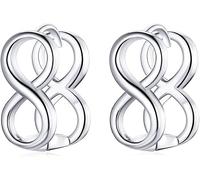 YXWYXWA Sterling Silver Jewelry,925 Sterling Silver Double Heart Stud Earrings Star Earrings Infinite Love Earring for Women Silver Jewelry