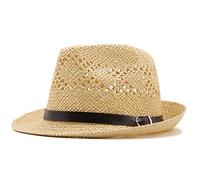 YXWYXWA Summer Men Fedora Cappelli per Donne Cappelli da Sole Largo Bordo Visor Summer Visor Cappello Jazz Cappello da Spiaggia Sombrero