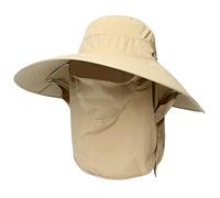 YXWYXWA Summer Sun Hat Bucket Men Hat with Neck Flap Outdoor UV Protection Large Wide Brim Hiking Mesh Breathable