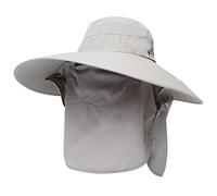 YXWYXWA Summer Sun Hat Bucket Men Hat with Neck Flap Outdoor UV Protection Large Wide Brim Hiking Mesh Breathable