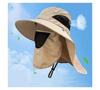 YXWYXWA Sunscreen Hat Summer Outdoor Men's Big Eaves Fishing Sunshade Face Mask Women's Sun Hat