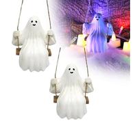 YXWYXWA Swing Carina, Statue Swing dell'arredamento Esterno, Figura in Resina, Statua Bianca Altalena in Resina, Ornamenti Swing appesi Divertenti per Giardino, Patio, Cortile del Prato