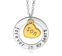 YXWYXWA Ti Amo per Sempre nel Mio Cuore papà Mamma Figlia Sorella Zia Collana Catena Creativa Donna Accessori per Gioielli Accessori