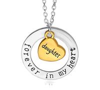 YXWYXWA Ti Amo per Sempre nel Mio Cuore papà Mamma Figlia Sorella Zia Collana Catena Creativa Donna Accessori per Gioielli Accessori