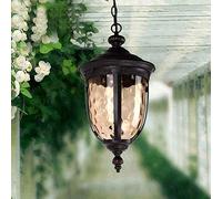 YXWYXWA Vineyard Hammered Glass Lantern Rustic Outdoor Ceiling Light Waterproof IP54 Gazebo Lamp for Exterior Entryway Porch Corridor Decor Pendant Droplight E27 Interesting