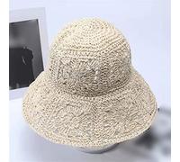 YXWYXWA Women Crochet Hat Handmade Woven Sun Hat Summer Sunscreen Bucket Hat Beach Hat Foldable Hat