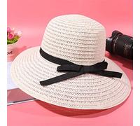 YXWYXWA Women Hat Summer Ribbon Bowknot Wide Brim Outdoor Sun Hats Foldable Floppy Panama Ladies Beach cap