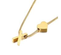 YXWYXWA Women Necklace Iniziale, Collana d'oro Lettera Unica in Acciaio Inossidabile AZ con Gioielli a Catena a Sospensione per la Festa di Compleanno