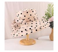 YXWYXWA Women's Hat Female Summer Large Along Yarn Hat Polka DOT Floral Organza Roll Edge
