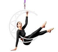 Cerchio Aereo Fitness Aereo Altalena A Cerchio All'aperto, 42,5 Pollici Tipo Luna Filatura Set Cerchio Aereo Lyra, Professionale Attrezzatura di Sollevamento Aereo per La Formazione Yoga