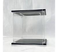 YXXSDP Scatola in acrilico Tall Acrylic Display Cabinet with Doors, Highly Transparent Decorative Box with Led Lighting, Cube Countertop Storage Case(40x40x30cm/16x16x12in)