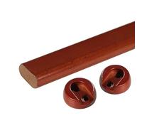 YXXSDP Tubo Asta Barra Appendiabiti Barra per Appendere i Vestiti, Asta per Armadio Ovale in Legno Tagliata su Misura, Barra per Appendere i Vestiti Ovale Resistente e Multiuso(Pear Wood,60cm/24in)