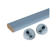 YXXSDP Tubo Asta Barra Appendiabiti Barra per Appendere i Vestiti, Asta per Armadio Ovale in Legno Tagliata su Misura, Barra per Appendere i Vestiti Ovale Resistente e Multiuso(Blue,60cm/24in)