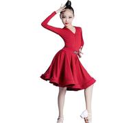 YXYjLb Abito Da Ballo Latino For Ragazza, Costume Da Ballo Di Carnevale, Abito Da Ballo A Maniche Lunghe, Abito Da Competizione(A6,140)