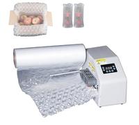YXYLJOZ Macchina Automatica per pluriball per imballaggio, Macchina Portatile per la Produzione di Sacchetti con Film ad Aria compressa con Potenza di 200 W e velocità di 16 m/min, 220 V (White)