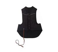 YXYMOTEFLY Gilet Airbag Da Moto Giacca Protettiva for Bici Da Corsa Protezione for La Schiena Gilet Gonfiabile Unisex for Attrezzatura Da Equitazione, Bicicletta, Dirt Bike(Color:Black,Size:M)