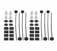 YXYOZMD Kit di Montaggio per Ventola del radiatore Elettrico Universale per Auto, 2 Pezzi, 8 Fascette da 9", 16 Cuscinetti in Gomma, 8 connettori, 8 Molle.