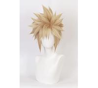 YXZCOS Parrucca 【Final Fantasy: Cloud Strife】 Parrucca Cosplay Pizzetto Capelli Sintetici Carnevale Halloween Parrucche Festa Donna/Uomo Toup Parrucchieri