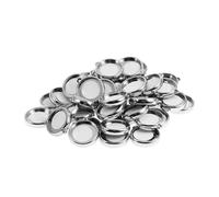 YXZKJZJ 100 Set di Portachiavi a Doppia Faccia Vuoti, Spille Rotonde, Pendenti, Fai da Te per Feste, Eventi Sportivi(25mm No Washer)