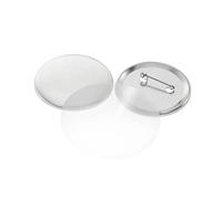 YXZKJZJ 200 Pezzi di Spilla for Badge Fai da Te, Parti 25/32/37/44 mm, for Macchine for in Metallo, Forniture for for Bottoni per Feste, Eventi Sportivi(37mm,200pcs Metal Base)