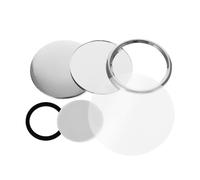 YXZKJZJ 58MM 2.25in Specchio Vuoto for Bottoni, Parte for Rotondi Fai da Te, Specchio Tascabile 100 Pezzi per Feste, Eventi Sportivi(Plastic Base)