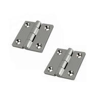 YXZKJZJ Cerniera a Testa 2 Pezzi con 4 Fori 38 mm 50 mm Cerniere for Porte di Barche in Acciaio Inossidabile 316 for Yacht marini Accessori Hardware Accessori per ferramenta da terrazza(50x50mm)