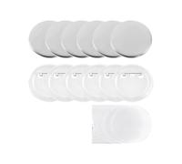 YXZKJZJ Kit di 100 Pezzi Spille for Bottoni Vuoti, Parti in Metallo, coperture in plastica, Badge for Fai da Te per Feste, Eventi Sportivi(58mm)