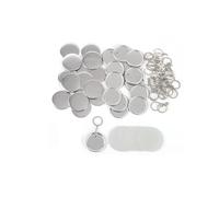YXZKJZJ Kit Fai da Te for la creazione di Bottoni Portachiavi 100 Pezzi, apribottiglie a Specchio 58 mm for Macchine per Feste, Eventi Sportivi(100PCS Iron 58MM)