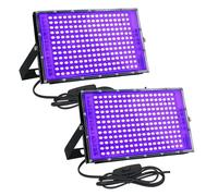 YXZKJZJ Lampada da palco Ultravioletta UV a 216 LED da 300 W, Confezione da 2, 395 NM, retroilluminazione for DJ, Discoteca e Feste. Polimerizzazione Rapida per Involucri Fai da Te