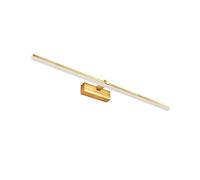 YXZKJZJ Lampada da parete a specchio con luce a LED for bagno, impermeabile, 16W 20W AC85-265V, for pittura, soggiorno Decorazioni per la casa(Warm,GOLD_20W(100CM))