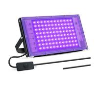 YXZKJZJ Luce Nera UV 50W 100W 150W LED for Esterni, Luce Nera 395nm for Discoteca, Festa, palcoscenico per contenitori Fai da Te(1 PCS 100W)
