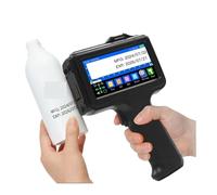 YXZKJZJ Stampante a getto d'inchiostro portatile E19 da 12,7 mm, codice a barre QR, logo, data, etichettatrice Asciugatura rapida per etichettatura e codifica(With 2 ink)