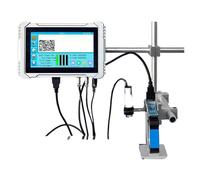 YXZKJZJ Stampante a getto d'inchiostro termica online for macchina di codifica automatica da 12,7 mm, 28 lingue Asciugatura rapida per etichettatura e codifica(Printer 1 blue ink)