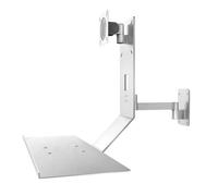 YXZQLOZ Supporto da Parete per Monitor del Computer con Vassoio per Tastiera, banco da Lavoro Regolabile, per uffici Domestici, Fori di Montaggio 75x75mm e 100x100mm (45cm)