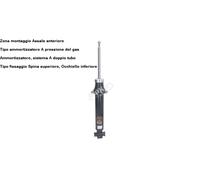 Ammortizzatore Assale anteriore Spina superiore MJ00128 JAPKO per CITROËN C5 III
