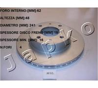 YY DISCO FRENO ANT. HYUNDAI GETZ JAPKO 60H10 OE 517121C000 517121C100