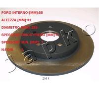 YY DISCO FRENO POST. TOYOTA VERSO S - PRIUS TREZIA LEXUS CT JAPKO 61241