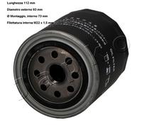 YY FILTRO OLIO PER GREAT WALL STEED 2.0 D JAPKO 10023 OE 1017100-ED01