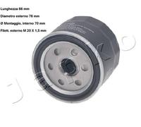 YY FILTRO OLIO PER HONDA CIVIC SSANGYONG TIVOLI JAPKO 10411 OE 1731840025