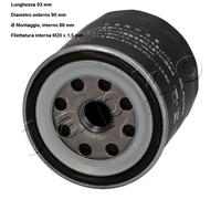 YY FILTRO OLIO PER ISUZU CAMPO KB TROOPER OPEL CAMPO JAPKO 10906 OE 97049708