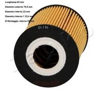 YY FILTRO OLIO PER MINI MINI (R50, R53) CHRYSLER PT CRUISER JAPKO 10007 7087808