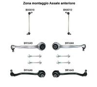 YY KIT BRACCI SOSPENSIONE ANT. MERCEDES-BENZ CLASSE C/CLC/CLK BIRTH BRMCD/1