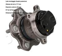 YY KIT MOZZO RUOTA POST. NISSAN QASHQAI - RENAULT KOLEOS I JAPKO 421056