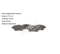 YY KIT PASTIGLIE FRENO ANT. ALFA ROMEO - FIAT - LANCIA JAPKO 500015 OE 77362194