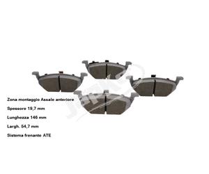 YY KIT PASTIGLIE FRENO ANT. AUDI - SEAT - SKODA - VW JAPKO 500044 OE 6R0698151A