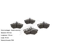YY KIT PASTIGLIE FRENO ANT. AUDI - VW JAPKO 500082 OE 8D0698151L 357698151B