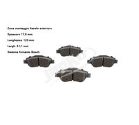 YY KIT PASTIGLIE FRENO ANT. FIAT 500 - PANDA FORD KA JAPKO 500070 OE 77365817