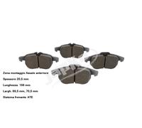YY KIT PASTIGLIE FRENO ANT. FIAT CROMA / OPEL ASTRA - VECTRA / SAAB JAPKO 500074