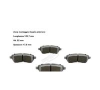 YY KIT PASTIGLIE FRENO ANT. FORD FIESTA VI JAPKO 500089 1788734 1848518 1855307